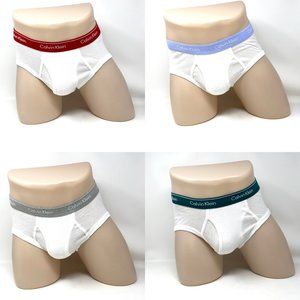 Calvin Klein 4 Pack Men Size Underwear Brief Cotton Classic Fit White NB4000-944